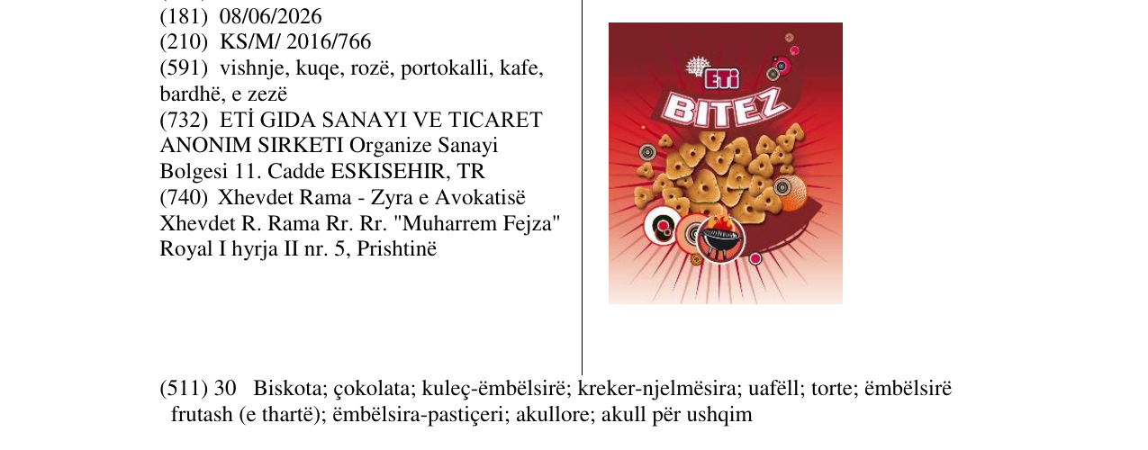 Zëri i markës ETI BITEZ në buletin