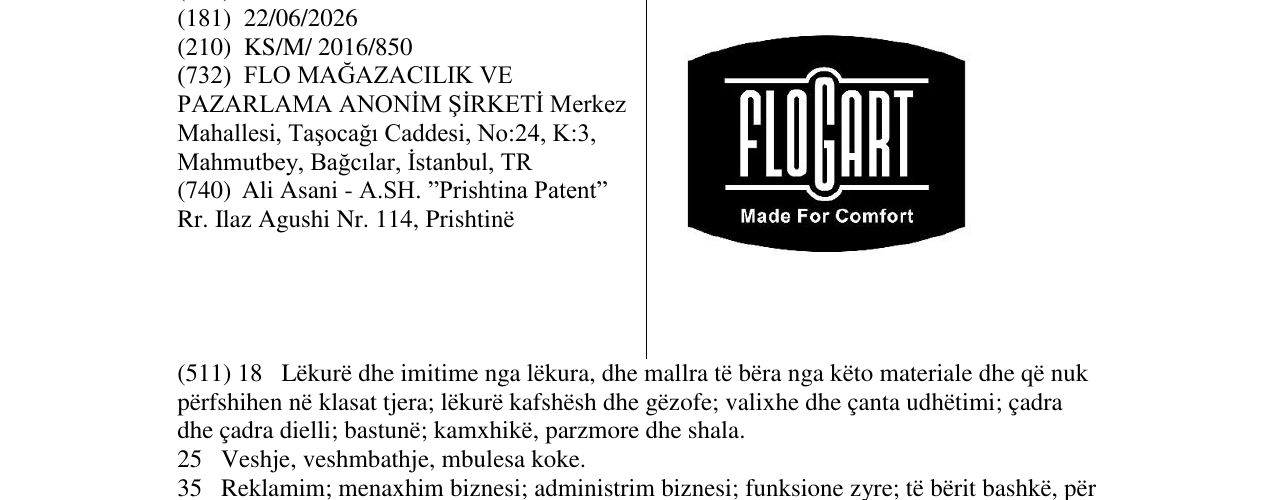 Zëri i markës flogart në buletin