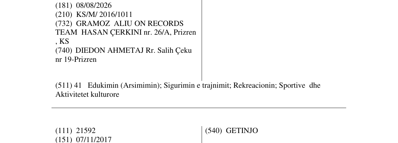Zëri i markës MOZZIK në buletin