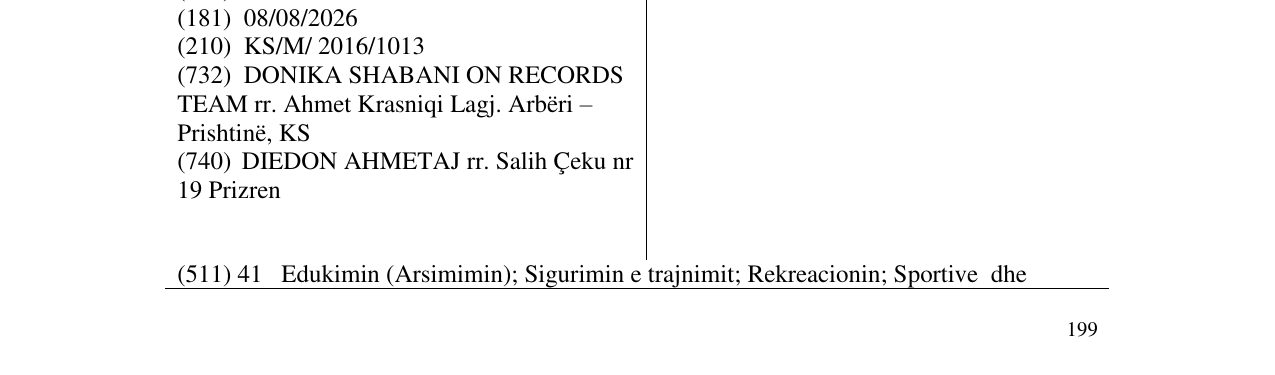 Zëri i markës NIKKA në buletin