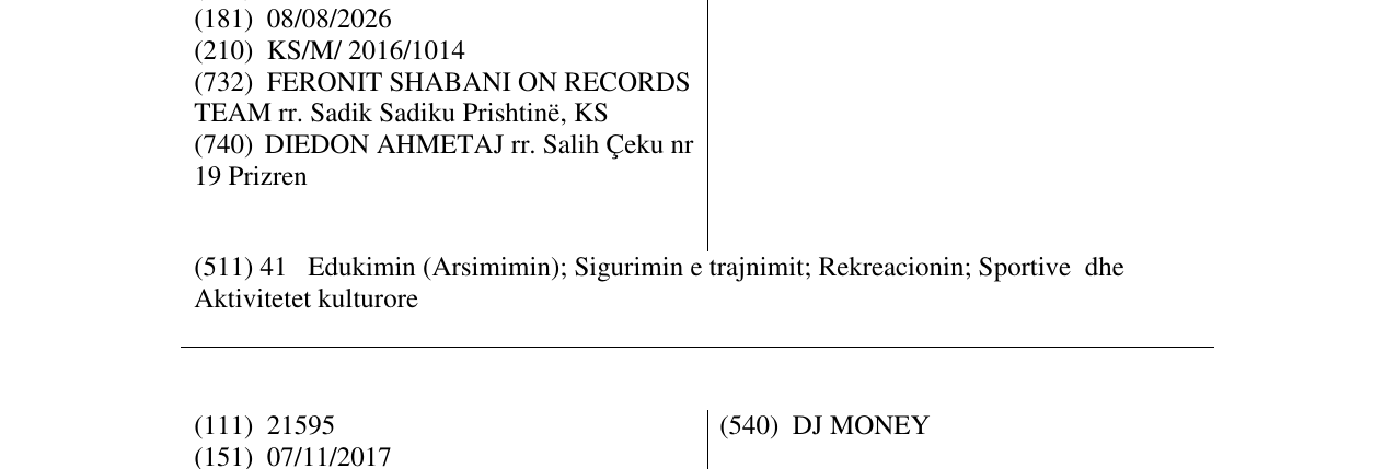 Zëri i markës FERO në buletin