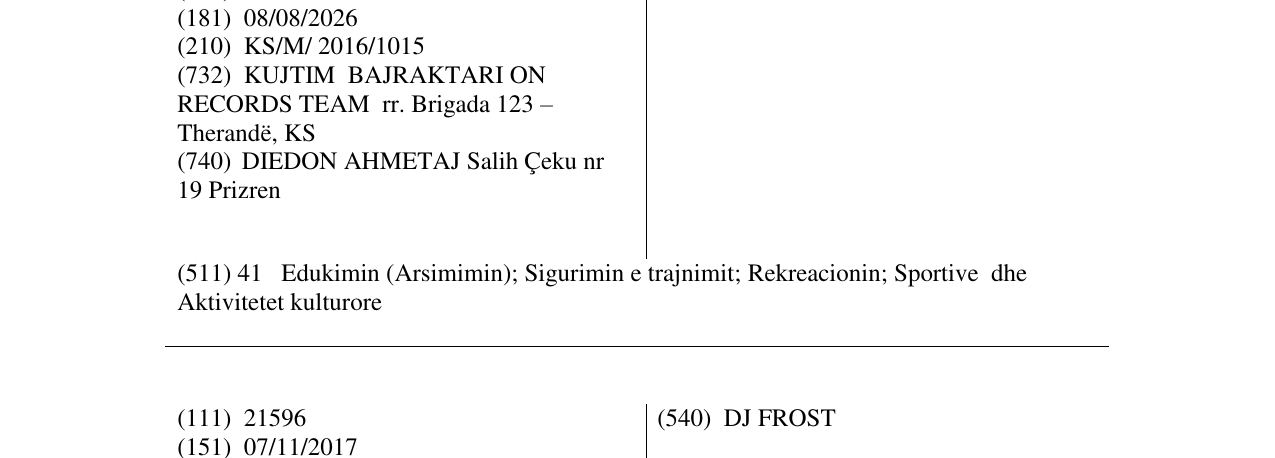 Zëri i markës DJ MONEY në buletin