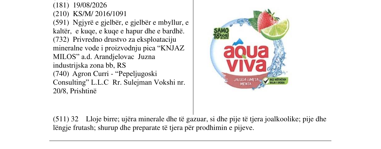 Zëri i markës Markë figurative në buletin
