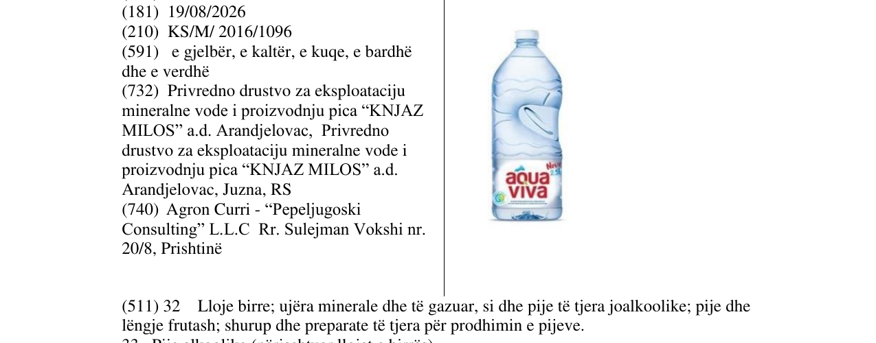 Zëri i markës aqua viva në buletin
