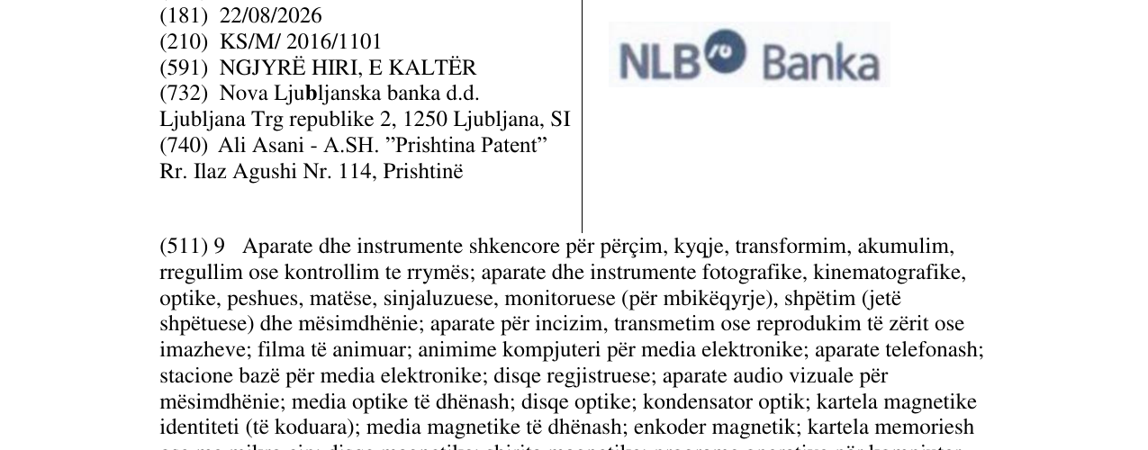 Zëri i markës NLB Banka në buletin