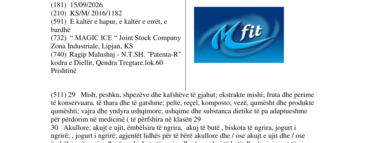 Zëri i markës M fit në buletin