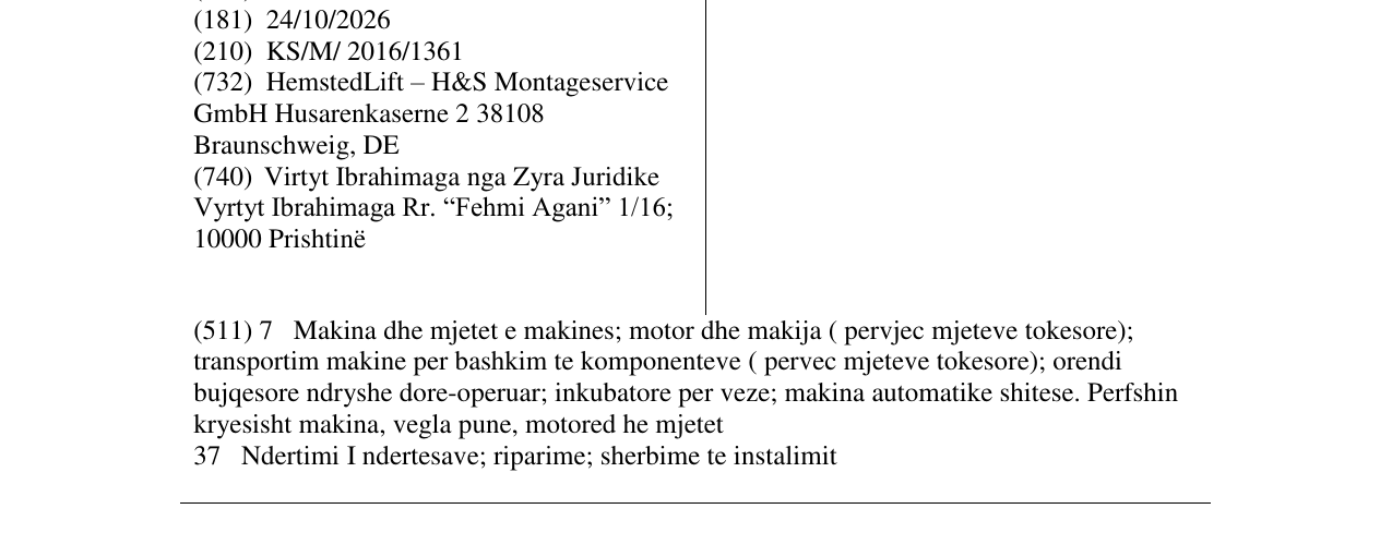 Zëri i markës hemstedt lift në buletin