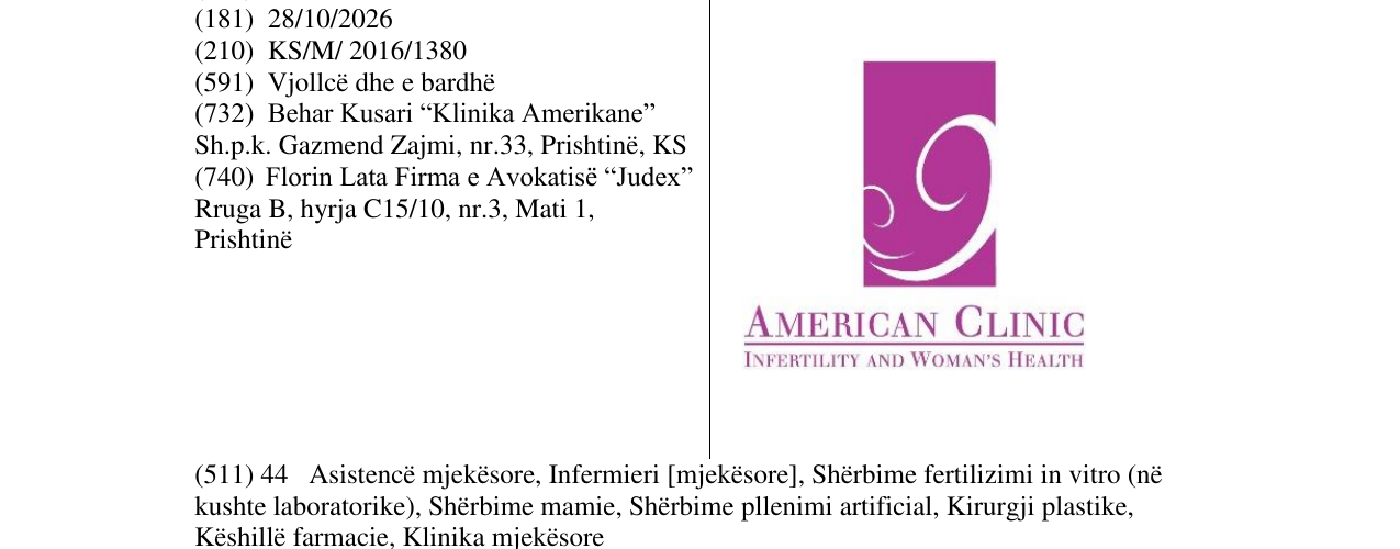 Zëri i markës AMERICAN CLINIC në buletin