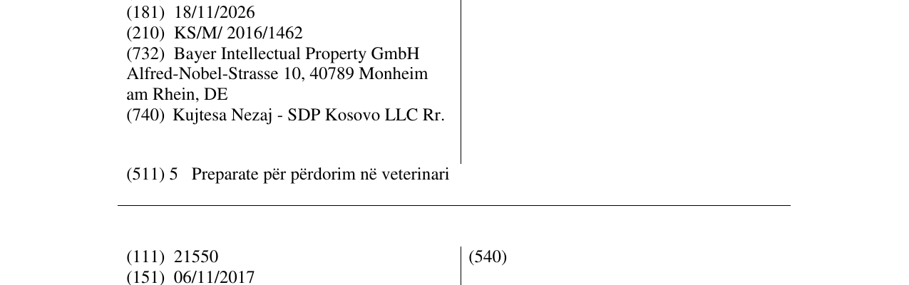 Zëri i markës BAYOVAC në buletin