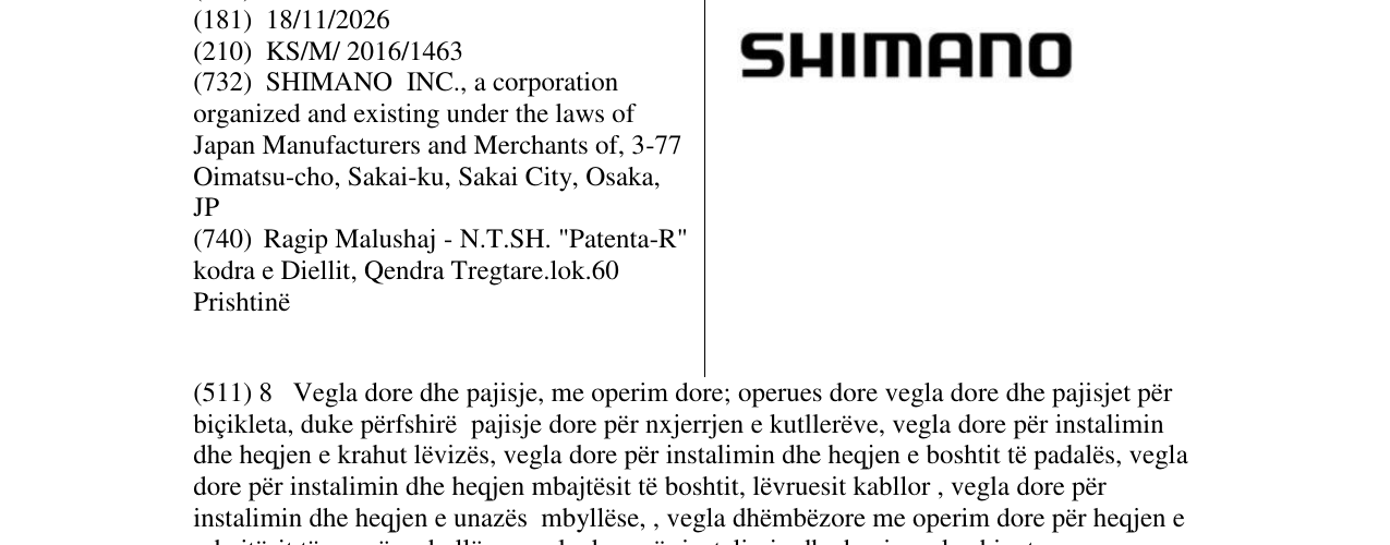 Zëri i markës SHIMANO në buletin