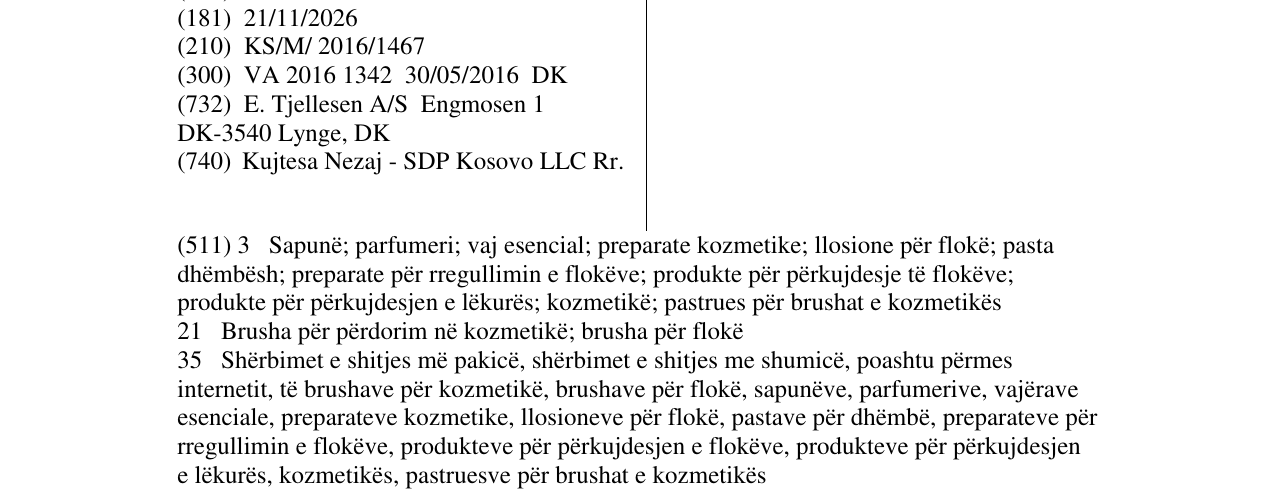 Zëri i markës GOSH në buletin