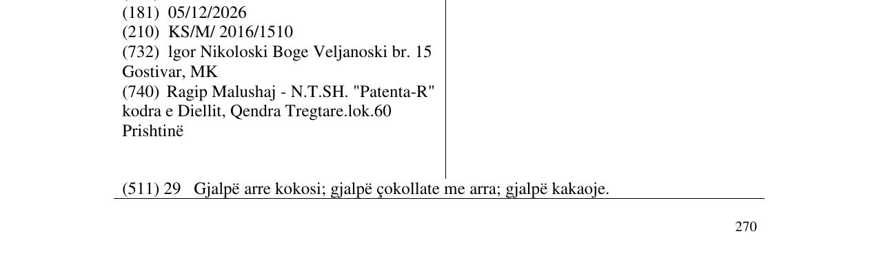Zëri i markës HAZEL-DAZEL në buletin