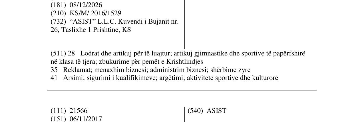 Zëri i markës ASSIST në buletin