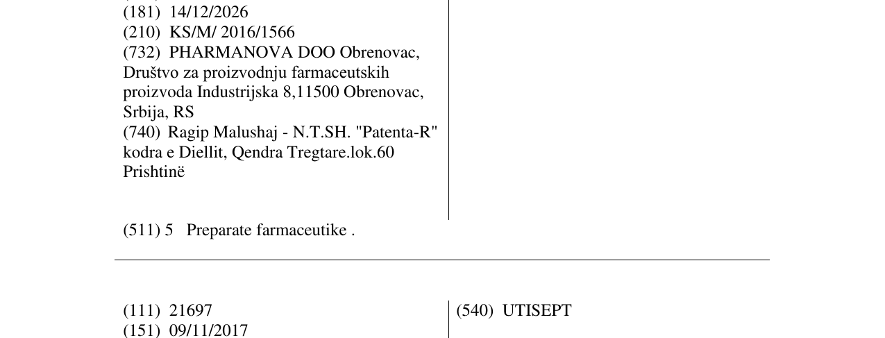 Zëri i markës OSTEO K2 në buletin