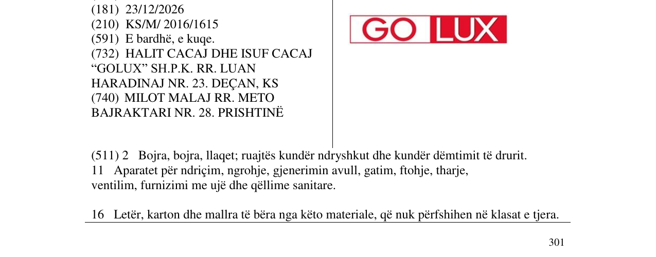 Zëri i markës GO LUX në buletin