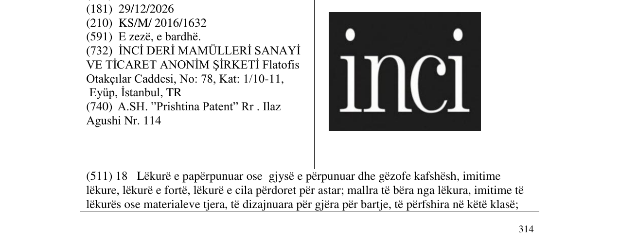 Zëri i markës inci në buletin
