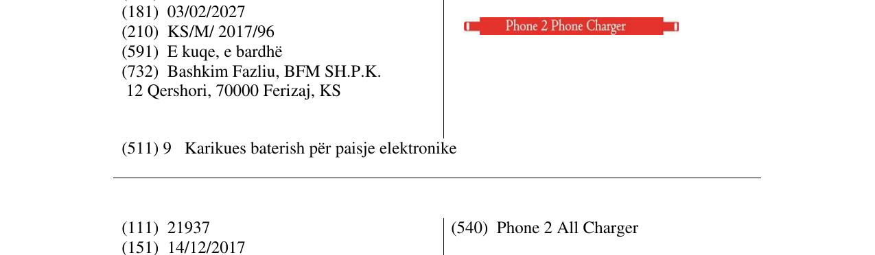 Zëri i markës Phone 2 Phone Charger në buletin