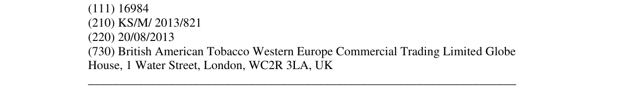 Zëri i markës EVA LONDON në buletin