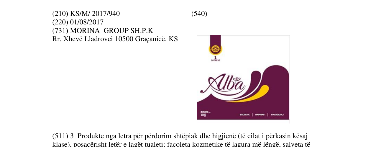 Zëri i markës Markë figurative në buletin