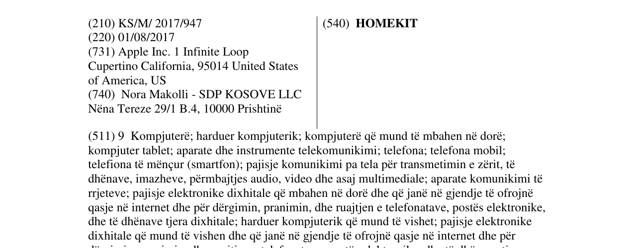 Zëri i markës HOMEKIT në buletin