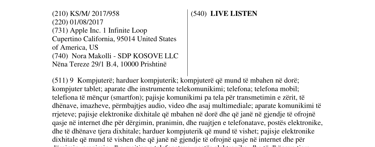 Zëri i markës LIVE LISTEN në buletin