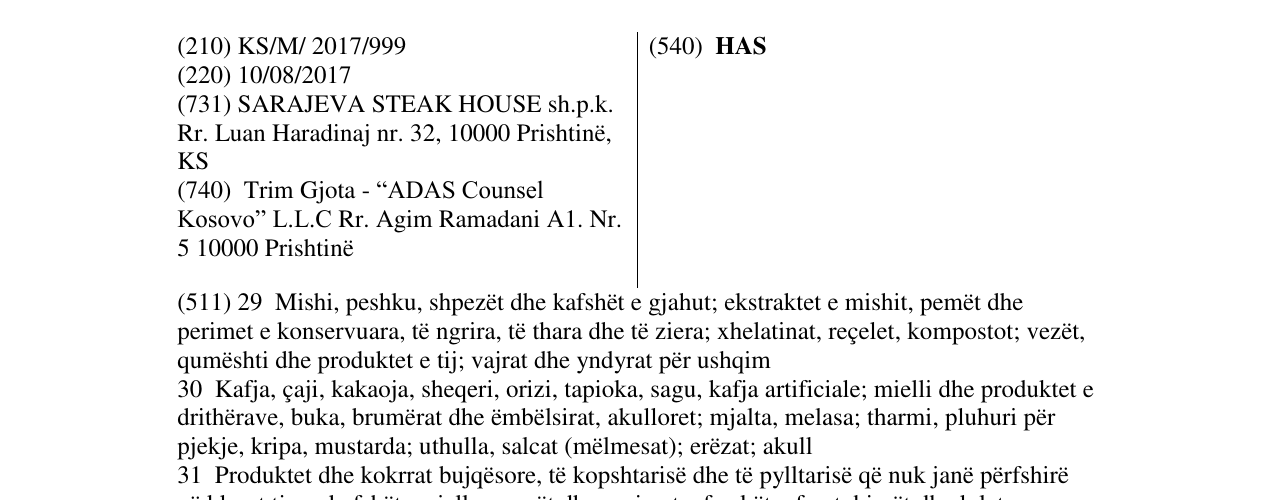 Zëri i markës HAS në buletin