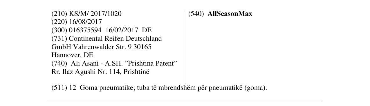 Zëri i markës AllSeasonMax në buletin