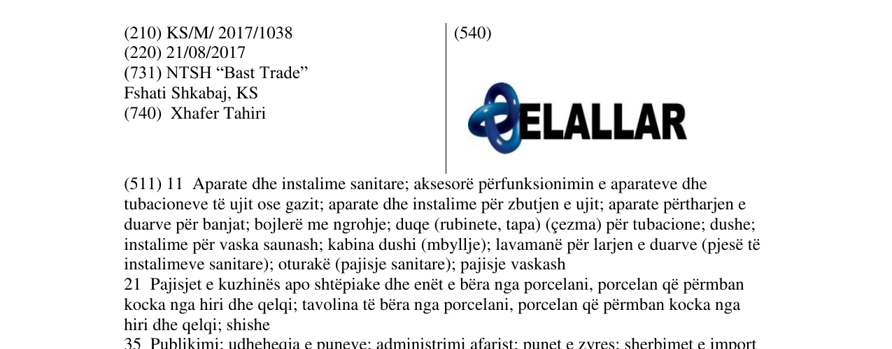 Zëri i markës Markë figurative në buletin