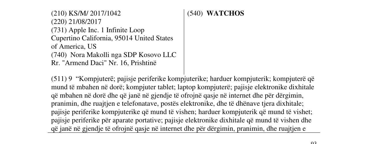 Zëri i markës WATCHOS në buletin