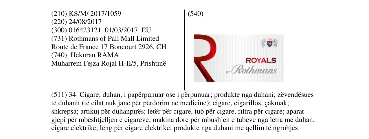 Zëri i markës Markë figurative në buletin