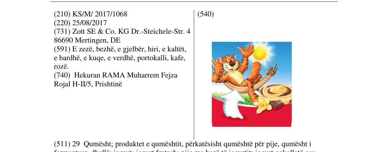 Zëri i markës Markë figurative në buletin