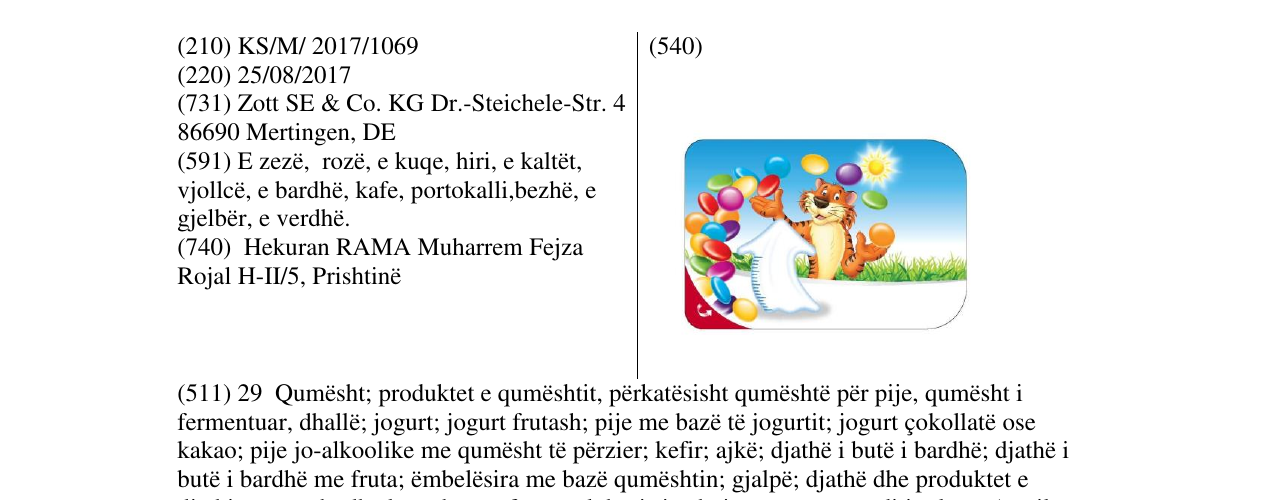 Zëri i markës Markë figurative në buletin