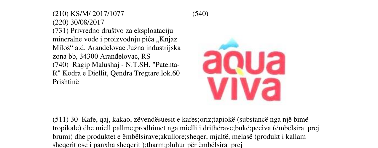 Zëri i markës Markë figurative në buletin