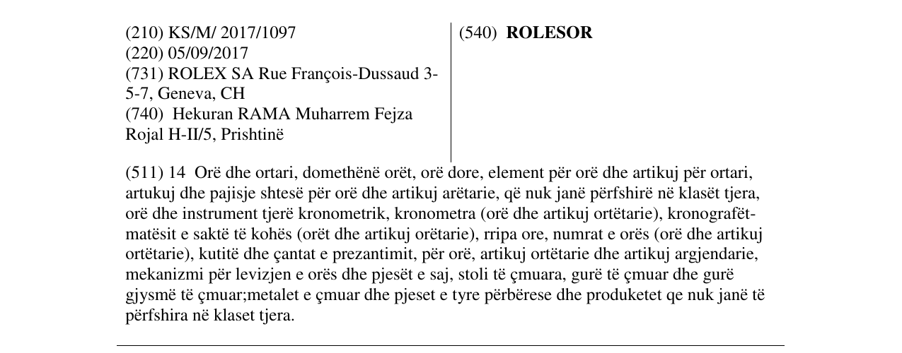Zëri i markës ROLESOR në buletin