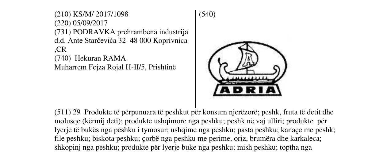 Zëri i markës Markë figurative në buletin