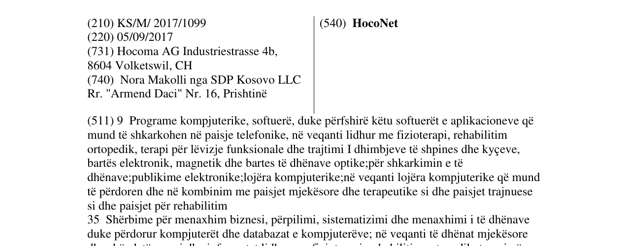 Zëri i markës HocoNet në buletin