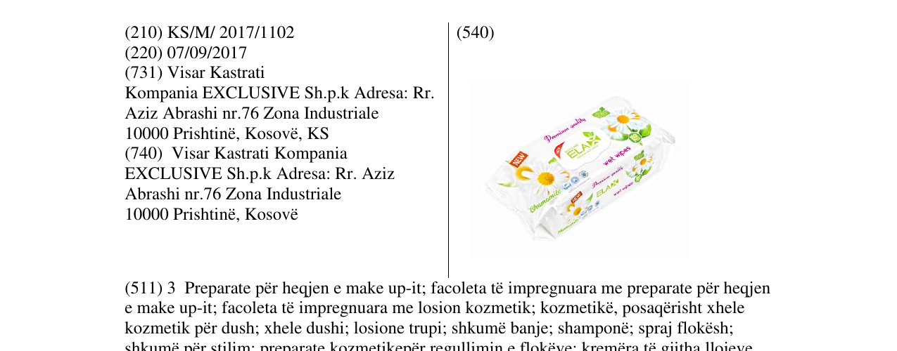 Zëri i markës Markë figurative në buletin