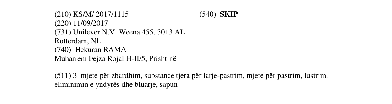 Zëri i markës SKIP në buletin