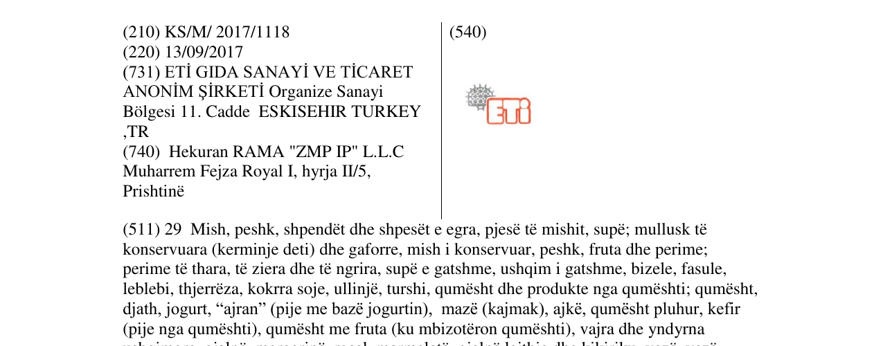 Zëri i markës Markë figurative në buletin