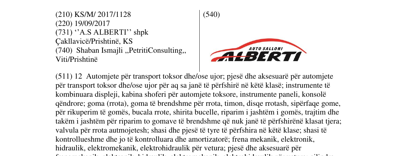 Zëri i markës Markë figurative në buletin