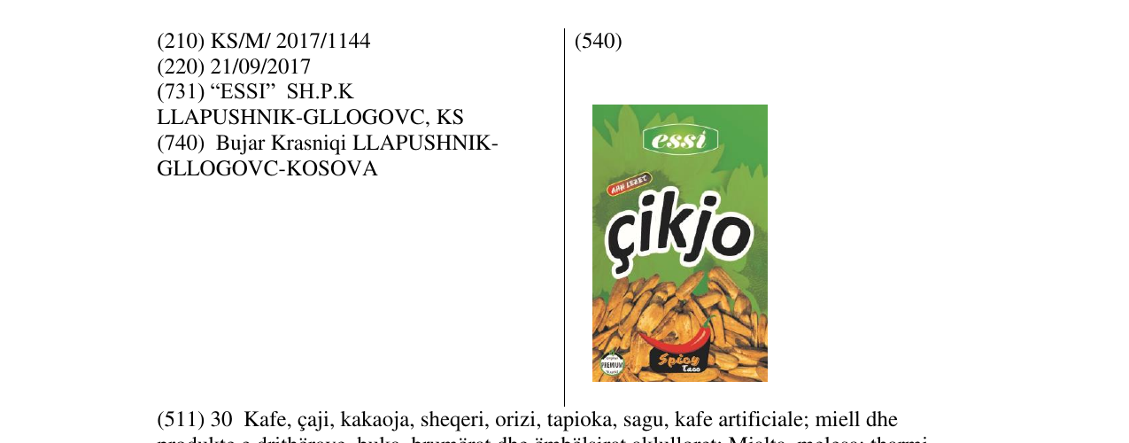 Zëri i markës Markë figurative në buletin