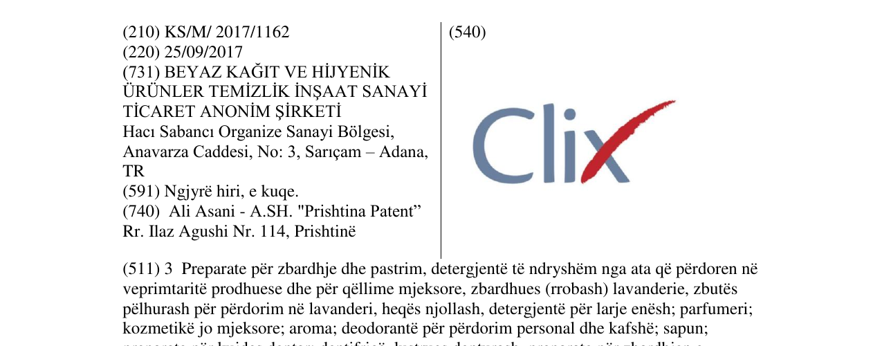 Zëri i markës Clix në buletin