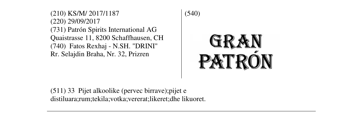 Zëri i markës GRAND PATRON në buletin