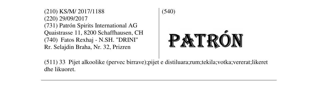 Zëri i markës PATRON në buletin