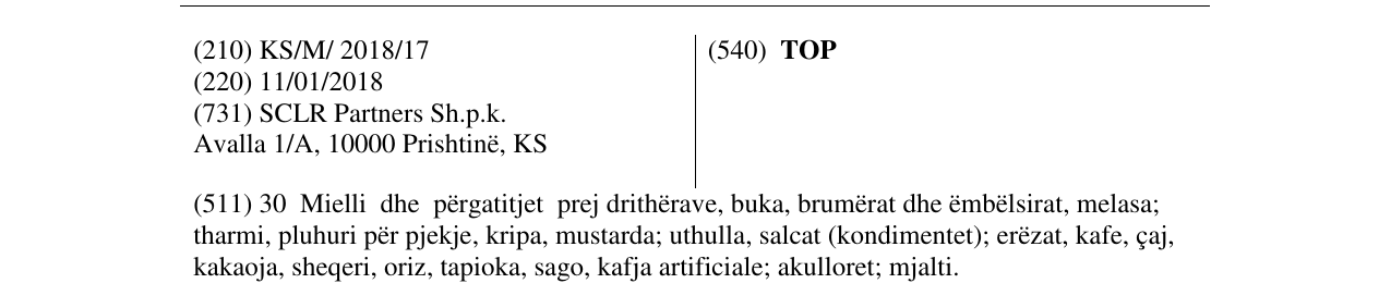 Zëri i markës TOP në buletin