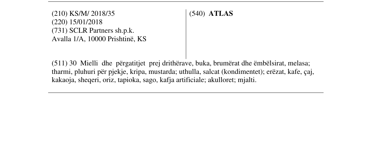 Zëri i markës ATLAS në buletin