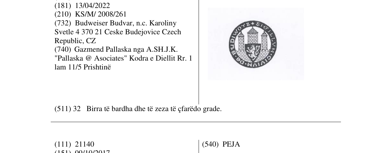 Zëri i markës DB BUDIWOYZ SIGILLVM CIVIVM në buletin