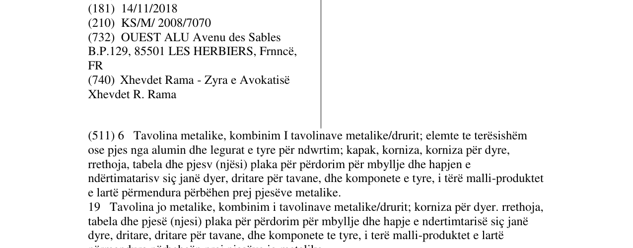 Zëri i markës K-LINE në buletin