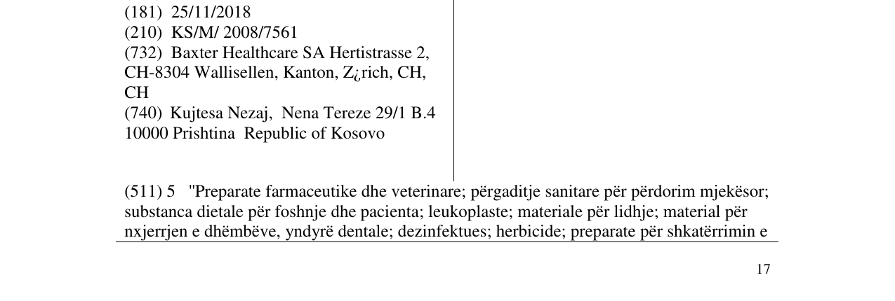 Zëri i markës TISSEEL në buletin