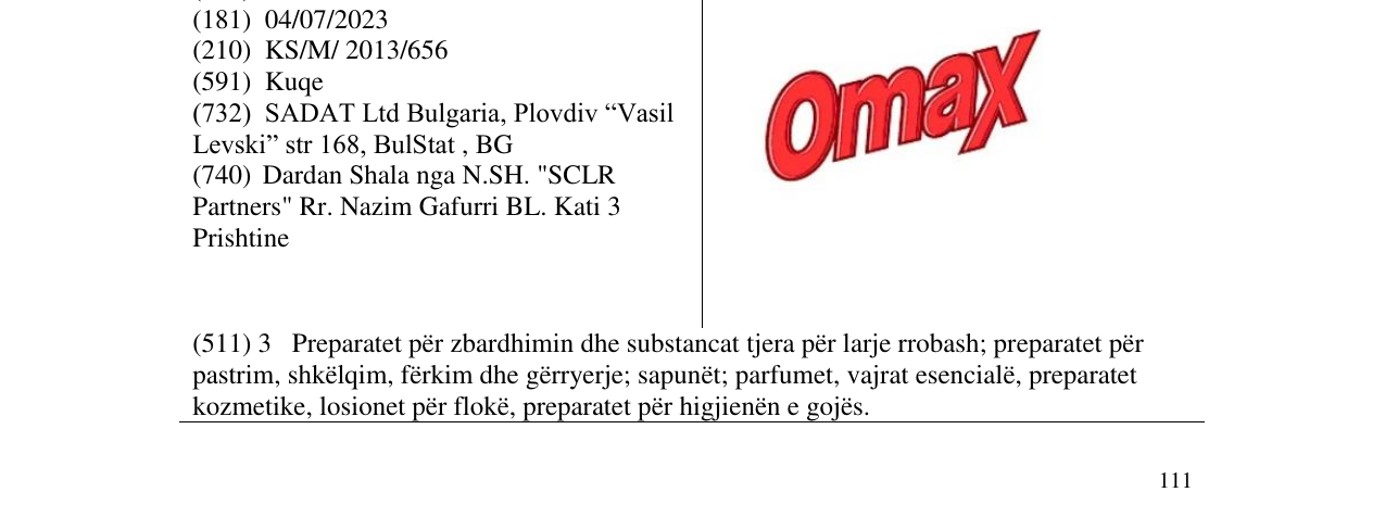 Zëri i markës omax në buletin